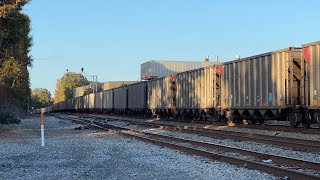 BNSF \u0026 CSX Power lead NS 733 in McDonough, GA - November 6, 2022