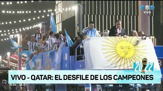 Argentina campeón: la Scaloneta sale del estadio con la Copa
