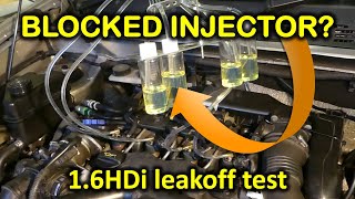 How to test injectors in 1.6HDi/TDCi (injector leak off test; Peugeot, Citroen, Ford, Volvo, Mini)