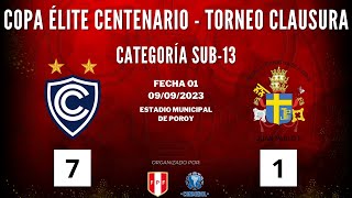 Élite Centenario - Clausura 2023 / Fecha 1 / Categoría sub13 ADFP Club Cienciano 7-1 Juan Pablo II