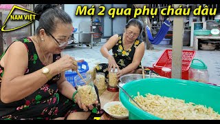 Má 2 hết mình hỗ trợ cháu dâu - 120kg Củ Kiệu chua ngọt nhà Nam Việt đầu tiên ra lò