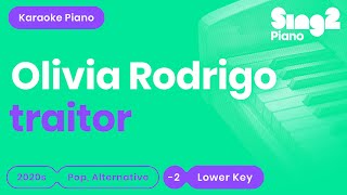 Olivia Rodrigo - traitor (Lower Key) Karaoke Piano