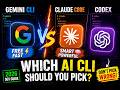 Gemini CLI vs Claude Code vs Codex - Who wins the race?