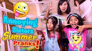 Annoying Siblings Summer Pranks - Funny Skits // GEM Sisters