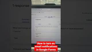 How to turn on email notifications in Google Forms