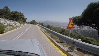 Driving in the National Park Parnitha, Athens Greece - Οδηγώντας στην Πάρνηθα