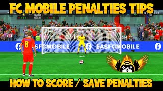 FC MOBILE PENALTIES TIPS & TRICKS | HOW TO SCORE AND SAVE PENALTIES IN FC MOBILE 24 | FC TAMIL