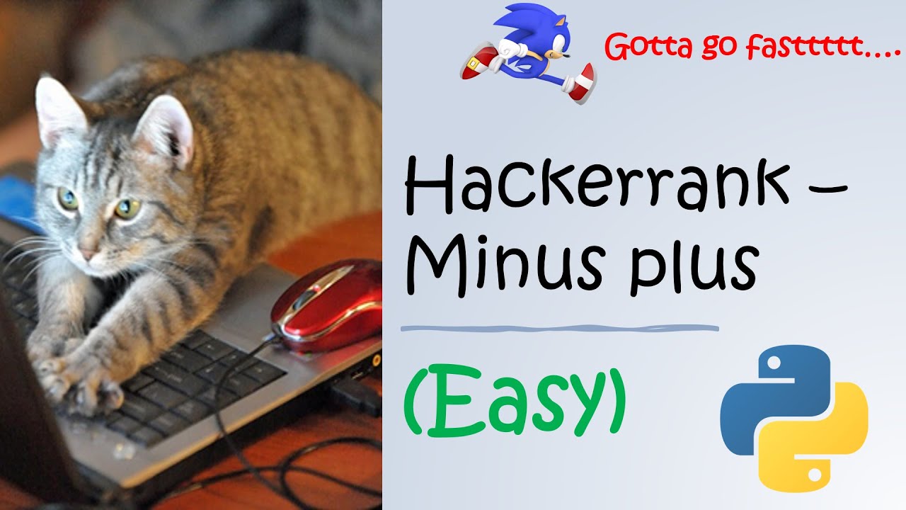 Hackerrank - Plus Minus Walkthrough #Python - YouTube