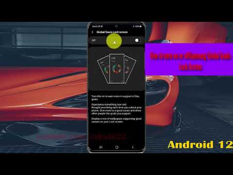 Cómo activar o desactivar la pantalla de bloqueo de objetivos globales de Samsung en Samsung Galaxy S21 Plus