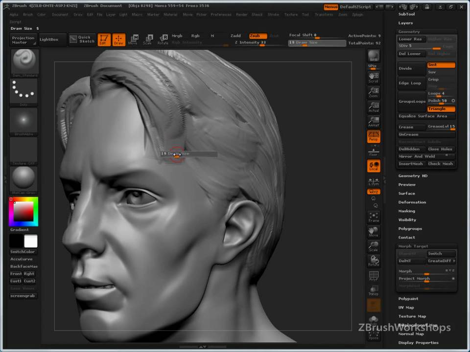 Zbrush Hair Sculpting Tutorial Fessjax
