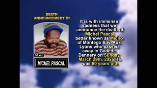 Michel Pascal ~ Short Obituary