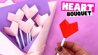 How to make origami HEART BOUQUET [Valentine's day origami]