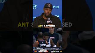 KD says Ant is his favorite player to watch 💯