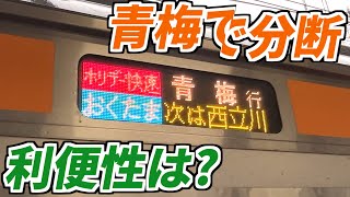 奥多摩に行かない『ホリデー快速おくたま』は便利なのか