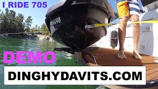 #33 seadoo spark and dinghy davit system www.dinghydavits.com