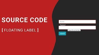 Bootstrap 4 form with floating label ( Source Code )