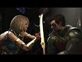 Injustice 2 : Supergirl & Power Girl Vs Robin - All Intro/Outros, Clash Dialogues, Super Moves