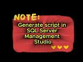 How to Generate SQL Script for Database in SQL Server (Step by Step)