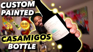CUSTOM PAINTED CASAMIGOS TEQUILA BOTTLE