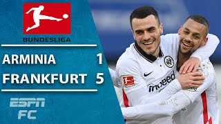 Eintracht Frankfurt scores 30-yard screamer in 5-1 win vs. Arminia Bielefeld | Bundesliga Highlights