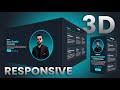 Responsive 3D Personal Portfolio Website using HTML CSS & Javascript