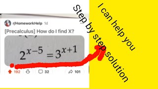 How do I find x? Exponential equation with two different bases.#mathstrick