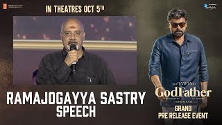 Ramajogayya Sastry Speech @ God Father Pre Release Event