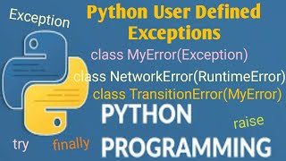 #39 Python User Defined Exceptions Tutorial for Beginners | Python Tutorial for Beginners | #python