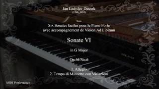 J. Dussek: Sonatina Op. 46 No 6 in G Major (Complete)