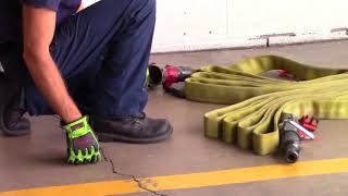 Skill Drill 16-24: V-Split method for connecting/advancing attack line from a standpipe