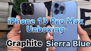 UNBOXING iPHONE13 ProMax 256 GB Graphite and Sierra Blue #iphone13
