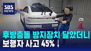 후방충돌 방지장치 달았더니…보행자 사고 45%↓ / SBS