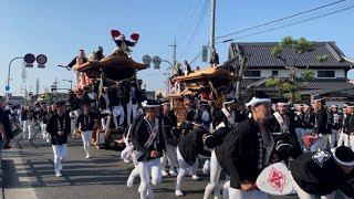 令和4年中尾生町だんじりすれ違い(10/2)