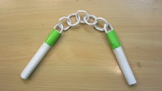 How to Make a Paper Simple Nunchakus - Easy paper Ninja Weapon Tutorials
