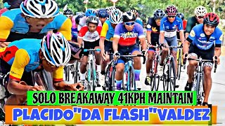 PLACIDO VALDEZ 70% ENSAYO 41 KPH MAINTAIN SA SOLO BREAKAWAY, PAANO SYA NAKATAKAS SA PELETON