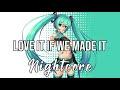 (NIGHTCORE) Love It If We Made It - The 1975