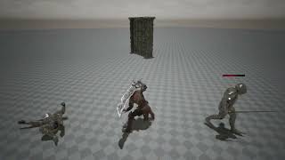 UE5 Third Person Hack & Slash Test - Animated Health Bars, Enemy Patrol & Death, Hit Stop
