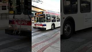 (Retired) SEPTA 2008 new flyer DE40LF #8196 off duty and leaving frankford.