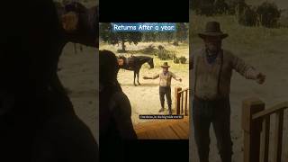 When John Returns to Beecher's Hope after a Year #rdr #rdr2 #arthurmorgan #shorts #funny