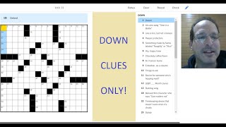 Downs Only - Solving the Monday New York Times Crossword - 4-3-23