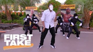 Stephen A. Smith dances with the Jabbawockeez in Las Vegas | First Take | ESPN