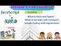 JavaScript for KIDS#002 What is Data & Variable | Tutorial for beginners |Easy Coding