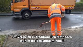 Curb trenching, eine neue Verlegemethode. Fräsverfahren beim Micro Trenching