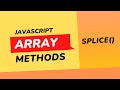 splice method in javascript with Explained examples