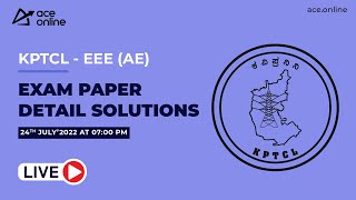 KPTCL EEE (AE) Exam Paper detail Solutions By ACE Experts | ACE Online Live