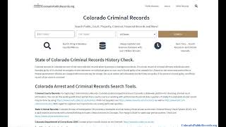 Colorado Criminal Records (Search Arrest and Public Online Free)