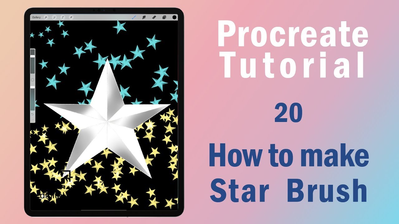 Procreate Tutorial 20 How To Make Star Brush Youtube