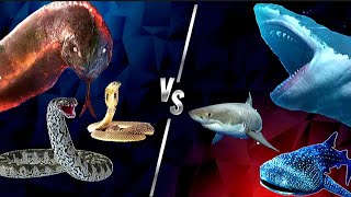 TEAM SNAKE VS TEAM SHARK (Battle Fight Monster)