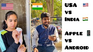 America 🇺🇸 vs India 🇮🇳 ~ Apple vs Android @Priyal_Kukreja #dushyantkukreja #shorts