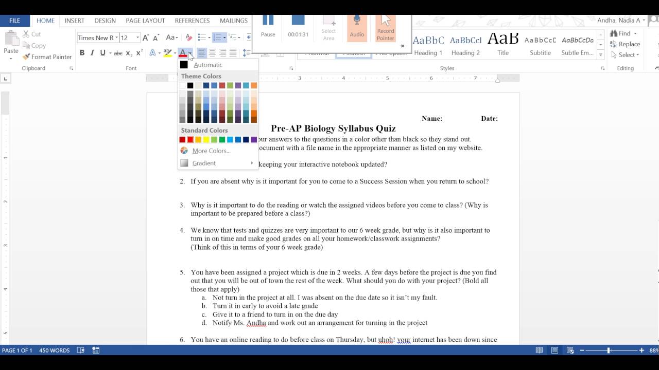 Submitting Word Docs Youtube